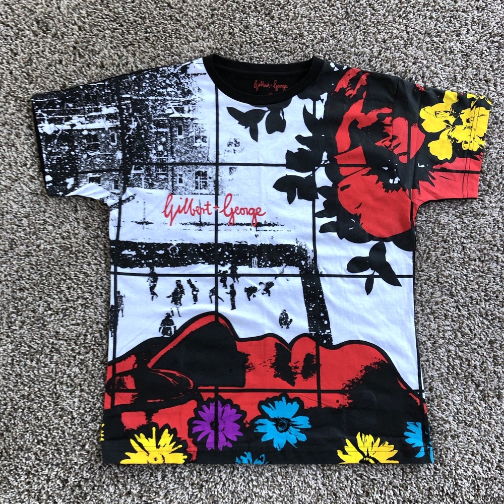 De Young Museum x Gilbert & George Shirt Mens Medium Cotton Graphic Fine Art Tee